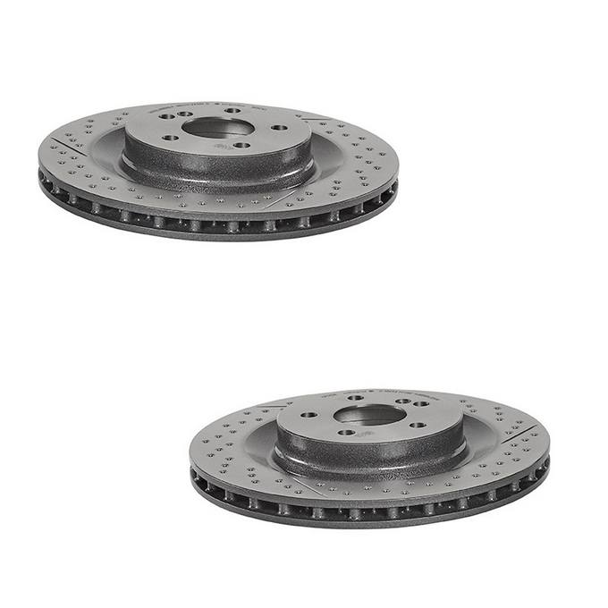 Mercedes Brakes Kit - Pads & Rotors Front and Rear (360mm/330mm) (Low-Met) 005420392041 - Brembo 4191380KIT